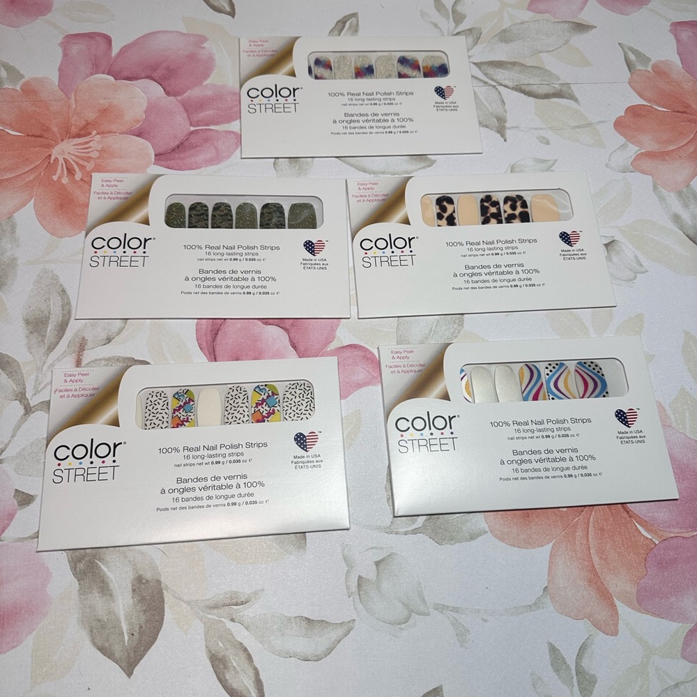 Color Street Nail Polish Strips Bundle - Set of 5